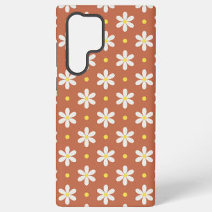 Coque Samsung Galaxy Motif de pâquerettes blanches sur fond personnalis