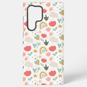 Coque Samsung Galaxy Motif de pépinière lunaire avec nuages et étoiles