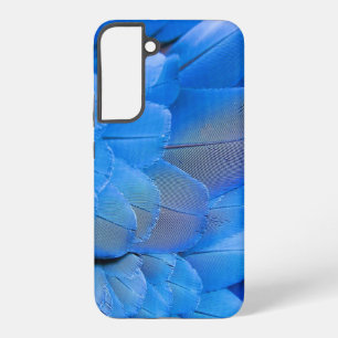Coque Samsung Galaxy Motif de plumes d'aile bleu