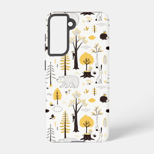 Coque Samsung Galaxy Motif de scène de Golden Woods (Verso)