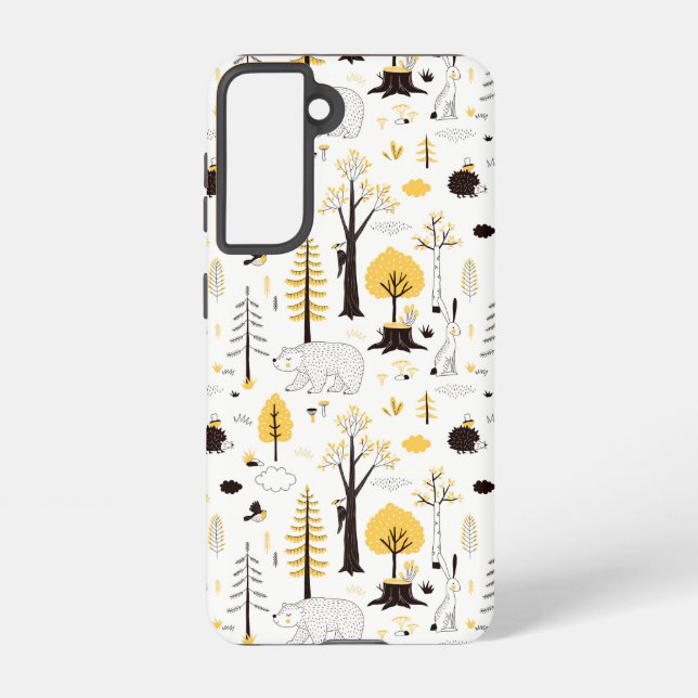 Coque Samsung Galaxy Motif de scène de Golden Woods (Verso)