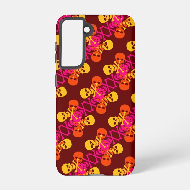Coque Samsung Galaxy Motif des compétences et des os croisés (Verso)