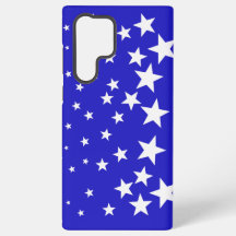 Motif d'étoile blanche sur fond bleu