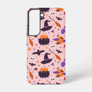 Coque Samsung Galaxy Motif d'Halloween mou et rose