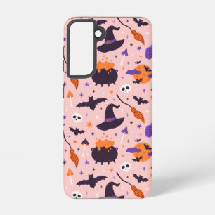 Coque Samsung Galaxy Motif d'Halloween mou et rose