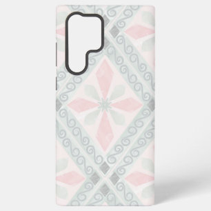 Coque Samsung Galaxy Motif diamant pastel vert et rose