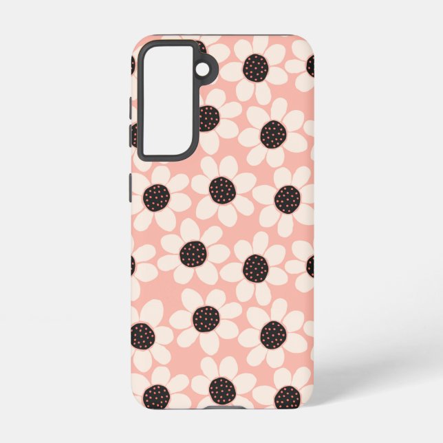 Coque Samsung Galaxy Motif Fleur Rose Cute (Verso)