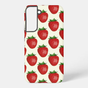 Coque Samsung Galaxy Motif fraises, fraises rouges, fruits, feuilles