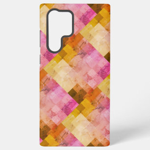 Coque Samsung Galaxy Motif géométrique à aquarelle rose