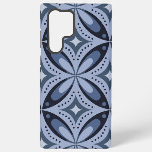 Coque Samsung Galaxy Motif géométrique bleu de style rétro