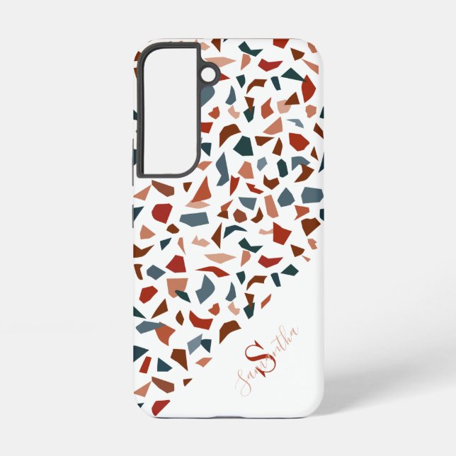 Coque Samsung Galaxy Motif géométrique Monogramme moderne (Verso)