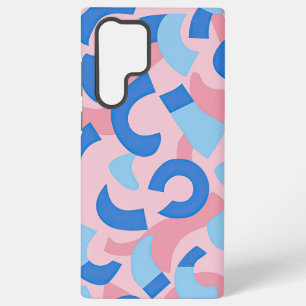 Coque Samsung Galaxy Motif gribouillé rose et bleu