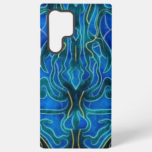 Coque Samsung Galaxy Motif mystique de Kelpie bleu néon océanique
