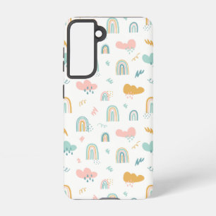 Coque Samsung Galaxy Motif nuage Rainbow et pluie amusant