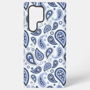Coque Samsung Galaxy Motif Paisley Bleu