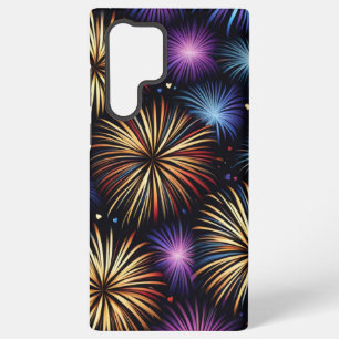 Coque Samsung Galaxy Motif répétitif Fireworks and Hearts