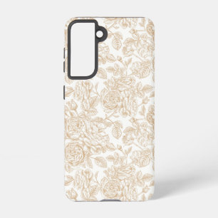 Coque Samsung Galaxy Motif Rose Vintage beige