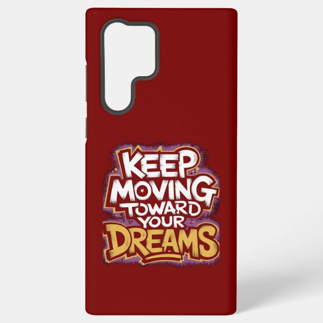 Coque Samsung Galaxy Motivation "Continuez à avancer vers vos rêves" (Verso)
