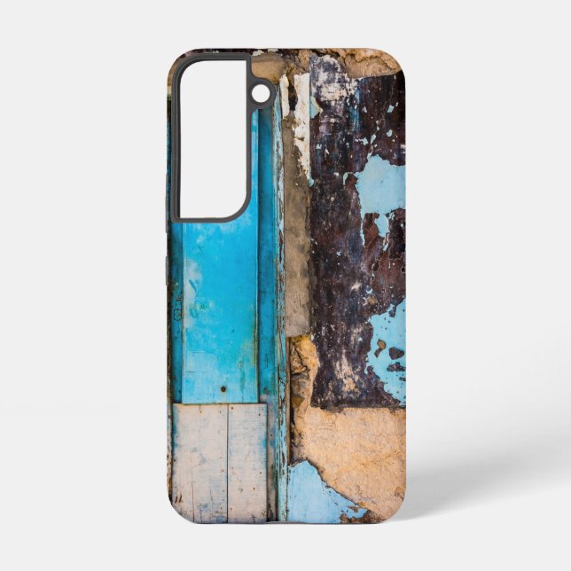 Coque Samsung Galaxy Mur bleu et porte (Verso)