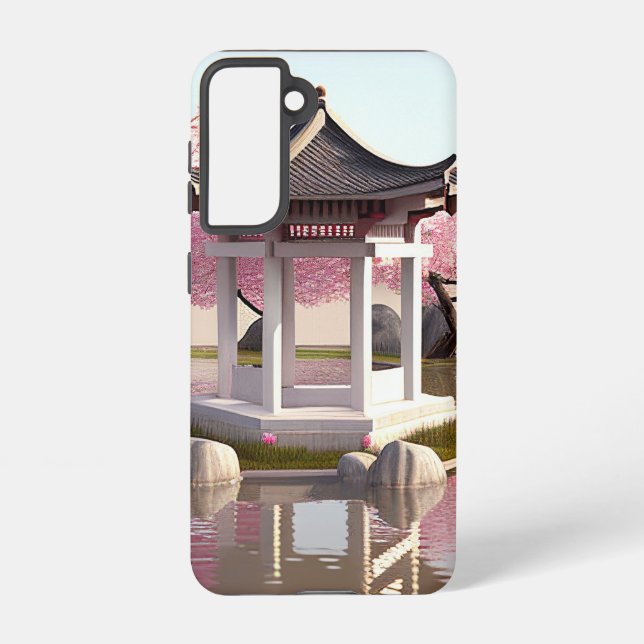 Coque Samsung Galaxy Nature Beauté Sakura Cherry Blossom Vue jardin (Verso)