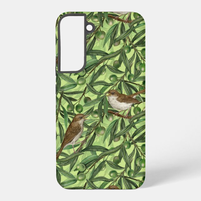 Coque Samsung Galaxy Nightingales dans l'olivier 2 (Verso)
