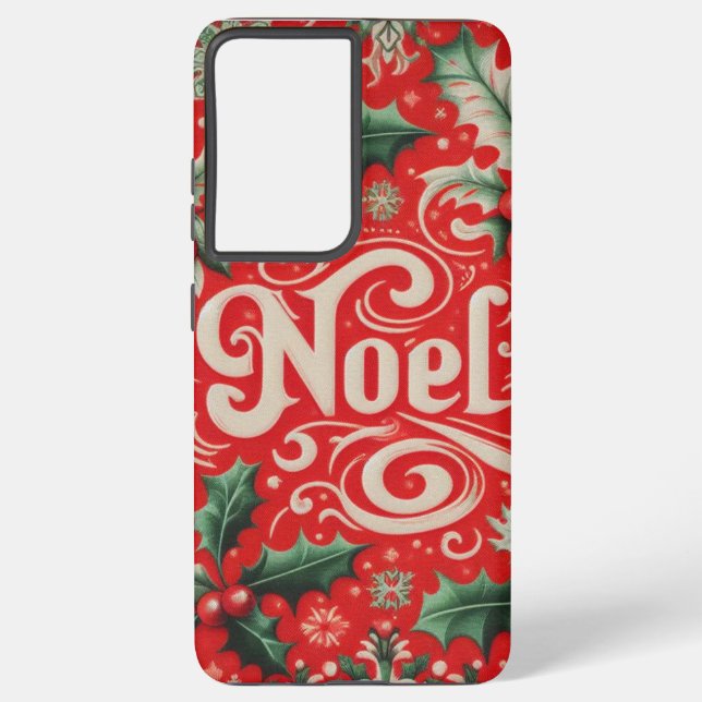 Coque Samsung Galaxy Noel de Noël rouge & vert Téléphone Case (Verso)