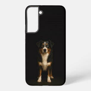 Coque Samsung Galaxy Noir 4 Luxe Galaxy S22 Plus, Aussie Shepherd