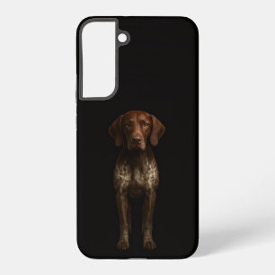 Coque Samsung Galaxy Noir 4 Luxe Galaxy S22 Plus, chien Pointer Alleman