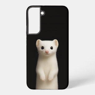 Coque Samsung Galaxy Noir 4 Luxe Galaxy S22 Plus, Ermine Élégant