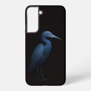 Coque Samsung Galaxy Noir 4 Luxe Galaxy S22 Plus, Petit Héron Bleu
