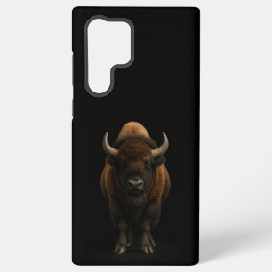 Coque Samsung Galaxy Noir 4 Luxe Galaxy S22 Ultra, Bison d'Amérique
