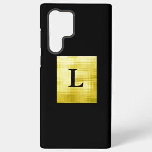 Coque Samsung Galaxy Noir à panneaux en or II