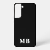 Noir & Blanc | Monogramme Initial Minimal Moderne