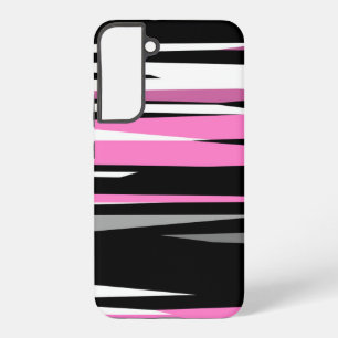 Coque Samsung Galaxy Noir rose et blanc