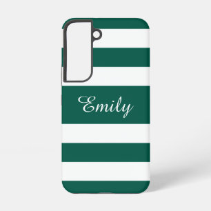 Coque Samsung Galaxy Nom de rayures vertes modernes