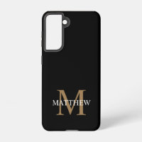 Nom personnalisé Monogramme noir