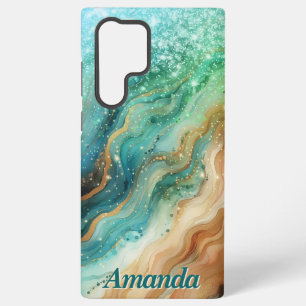 Coque Samsung Galaxy Nom personnalisé Ocean Swirl