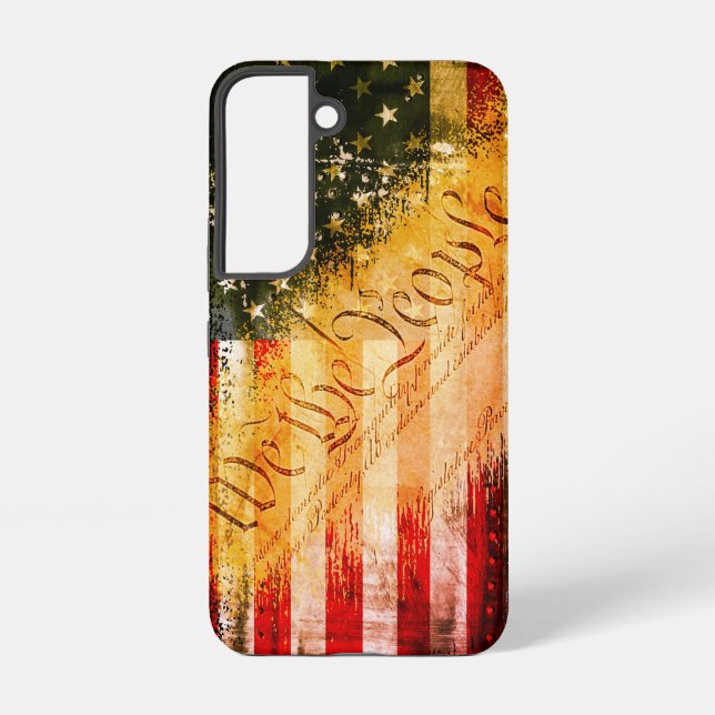 Coque Samsung Galaxy NOUS LE PEUPLE Vintage Rock drapeau américain (Verso)