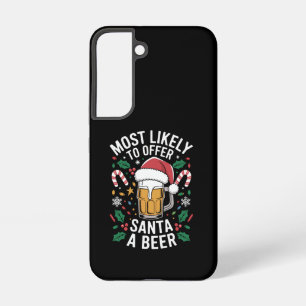 Coque Samsung Galaxy Offrir à Père Noël une famille de bières correspon
