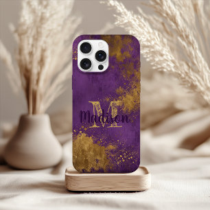 Coque Samsung Galaxy Or Initial Nom de l'État de Louisiane en Or Purpur