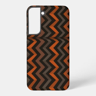Coque Samsung Galaxy Orange and Brown Zigzag Pattern