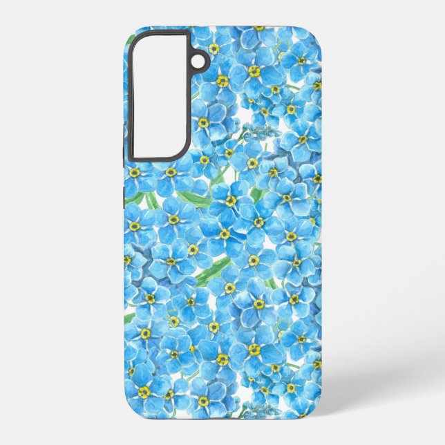 Coque Samsung Galaxy Oublie-moi pas l'aquarelle (Verso)