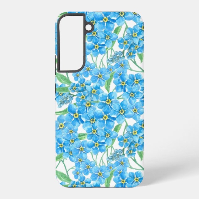 Coque Samsung Galaxy Oublie-moi pas les fleurs (Verso)