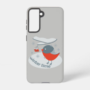 Coque Samsung Galaxy Ours d'hiver et baies de raies rouges