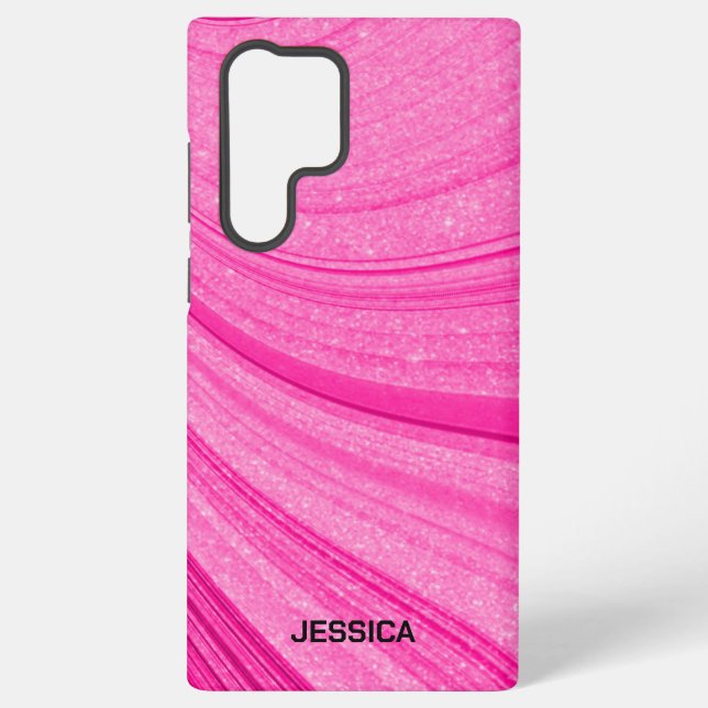 Coque Samsung Galaxy Paillette rose (Verso)