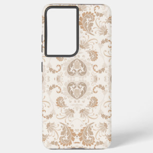 Coque Samsung Galaxy Paisley en beige esthétique moderne Tan Brown
