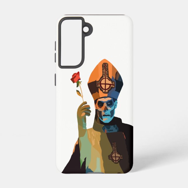 Coque Samsung Galaxy Papa Emeritus II/Secondo avec Rose (Verso)