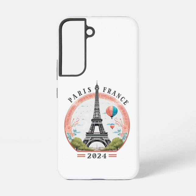Coque Samsung Galaxy Paris France 2024 Samsung Coques, Tour Eiffel (Verso)