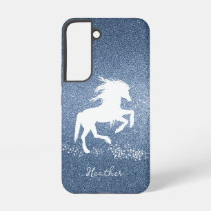 Coque Samsung Galaxy Parties scintillant bleue Unicorn