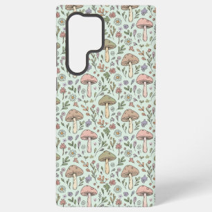 Coque Samsung Galaxy Pastel Vert Menthe Cottagecore Fungi